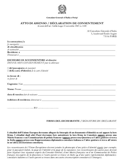 Passeport – Consolato Generale d'Italia a Parigi .